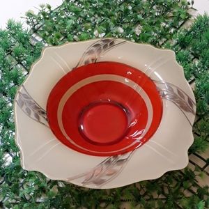 VINTAGE Indiana Glass Company footed bowl